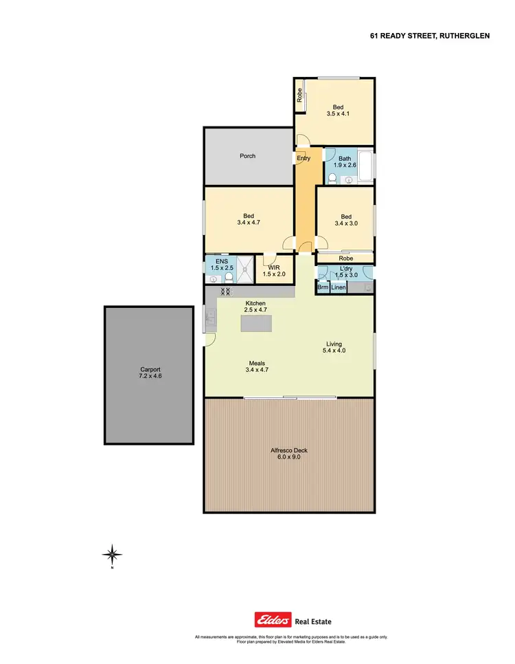 Floorplan of Homely house listing, 61 Ready Street, Rutherglen VIC 3685