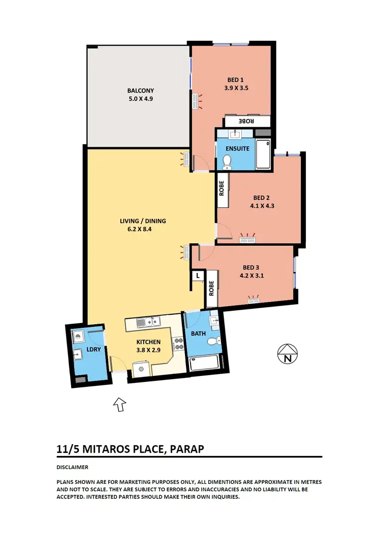 Floorplan of Homely unit listing, 11/5 Mitaros Place, Parap NT 820
