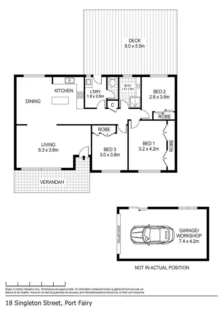 Floorplan of Homely house listing, 18 Singleton Street, Port Fairy VIC 3284