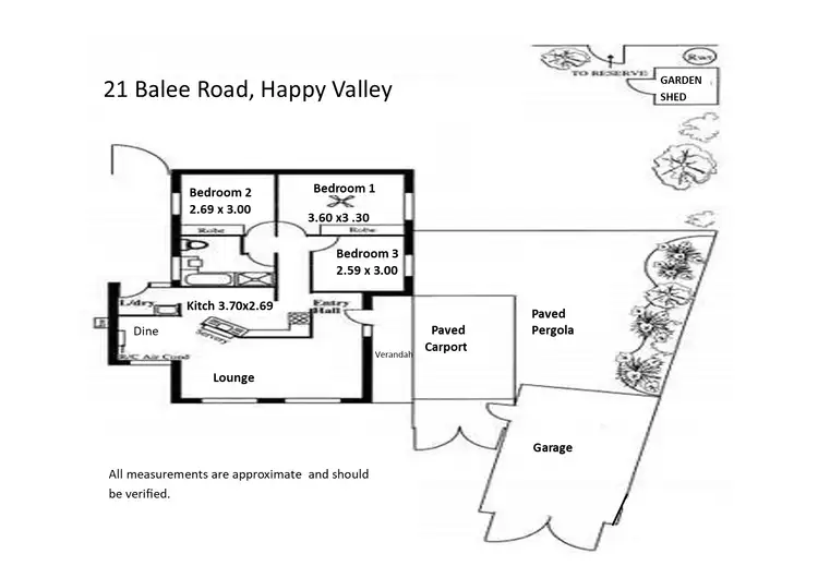 Floorplan of Homely house listing, 21 Balee Road, Happy Valley SA 5159
