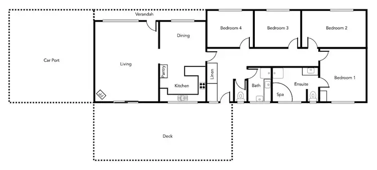 Floorplan of Homely house listing, 10 Young Road, Halls Gap VIC 3381