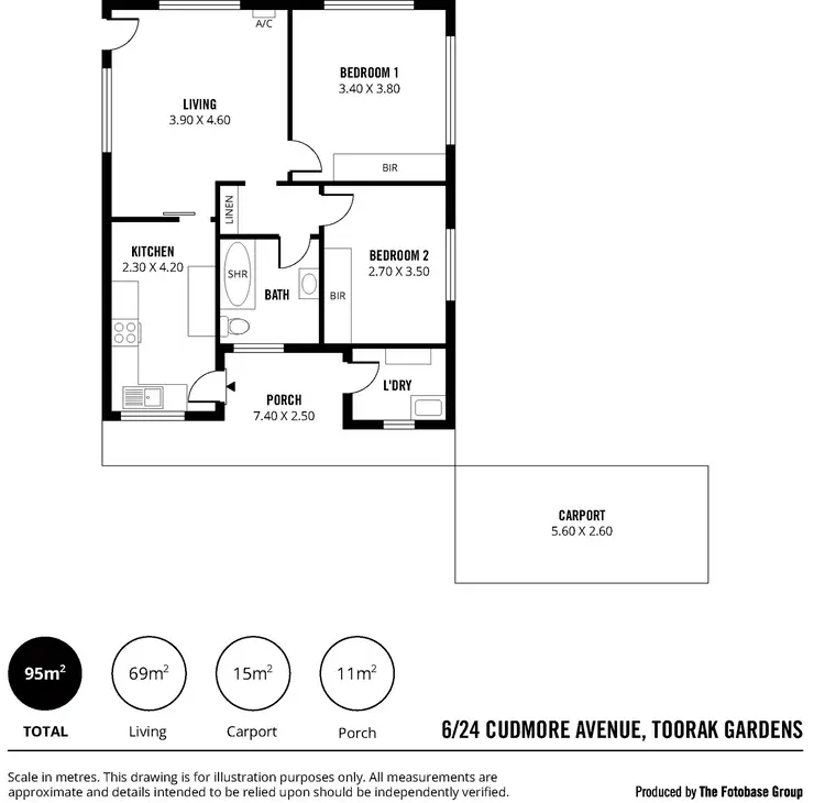 Floorplan of Homely unit listing, 6/24 Cudmore Avenue, Toorak Gardens SA 5065