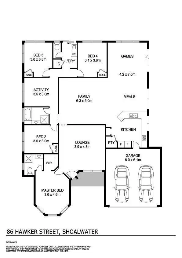 Floorplan of Homely house listing, 86 Hawker Street, Shoalwater WA 6169