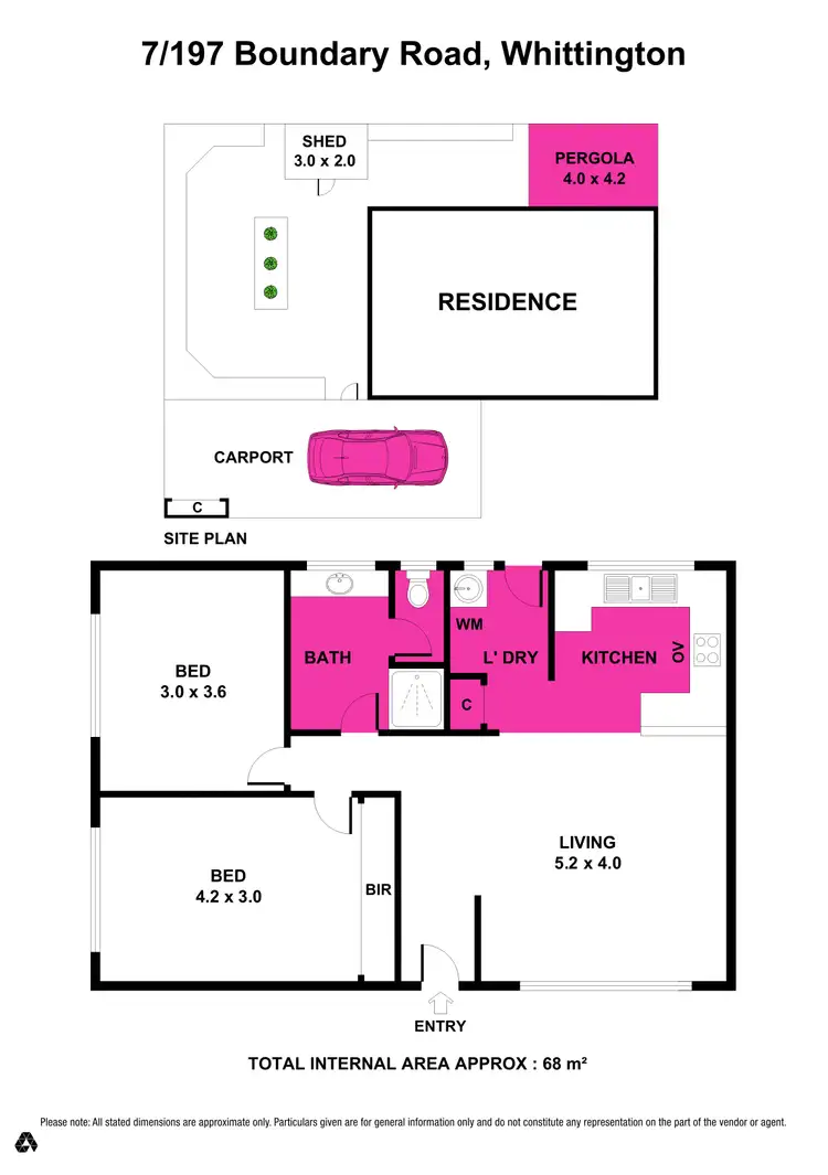 Floorplan of Homely unit listing, 7/197 Boundary Road, Whittington VIC 3219