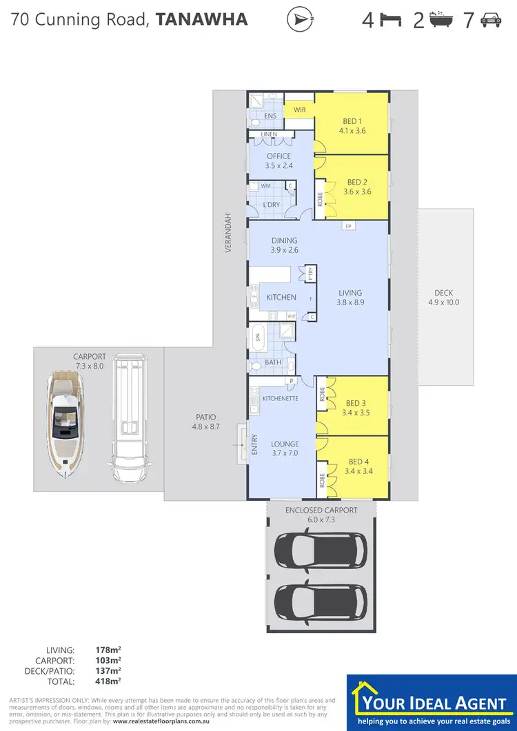 Floorplan of Homely rural property listing, 70 Cunning Road, Tanawha QLD 4556