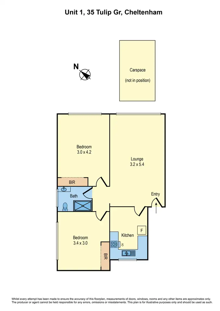 Floorplan of Homely apartment listing, 1/35 Tulip Grove, Cheltenham VIC 3192