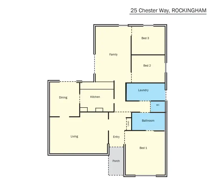 Floorplan of Homely house listing, 25 Chester Way, Rockingham WA 6168
