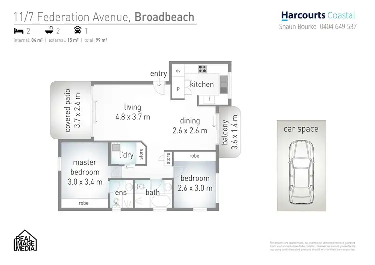 Floorplan of Homely apartment listing, 11/7 Federation Avenue, Broadbeach QLD 4218