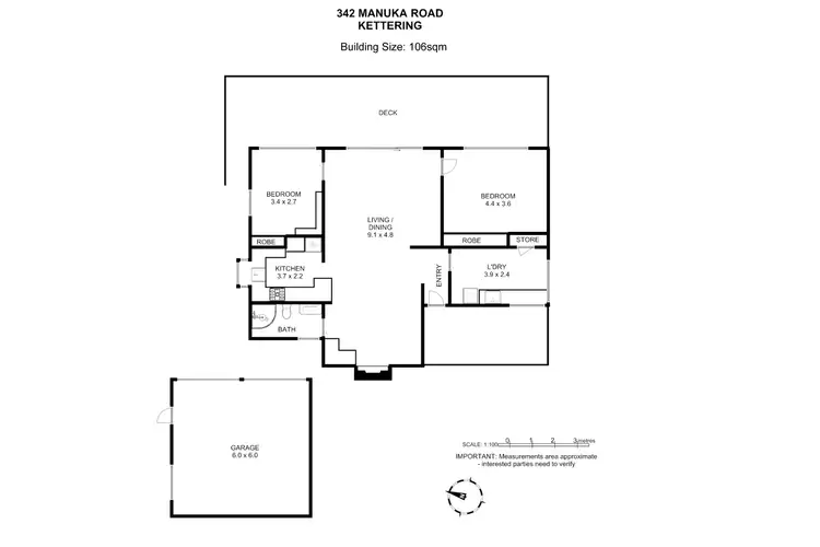 Floorplan of Homely house listing, 342 Manuka Road, Kettering TAS 7155