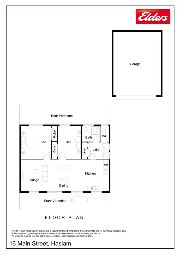 Floorplan of Homely house listing, 16 Main Street, Haslam SA 5680