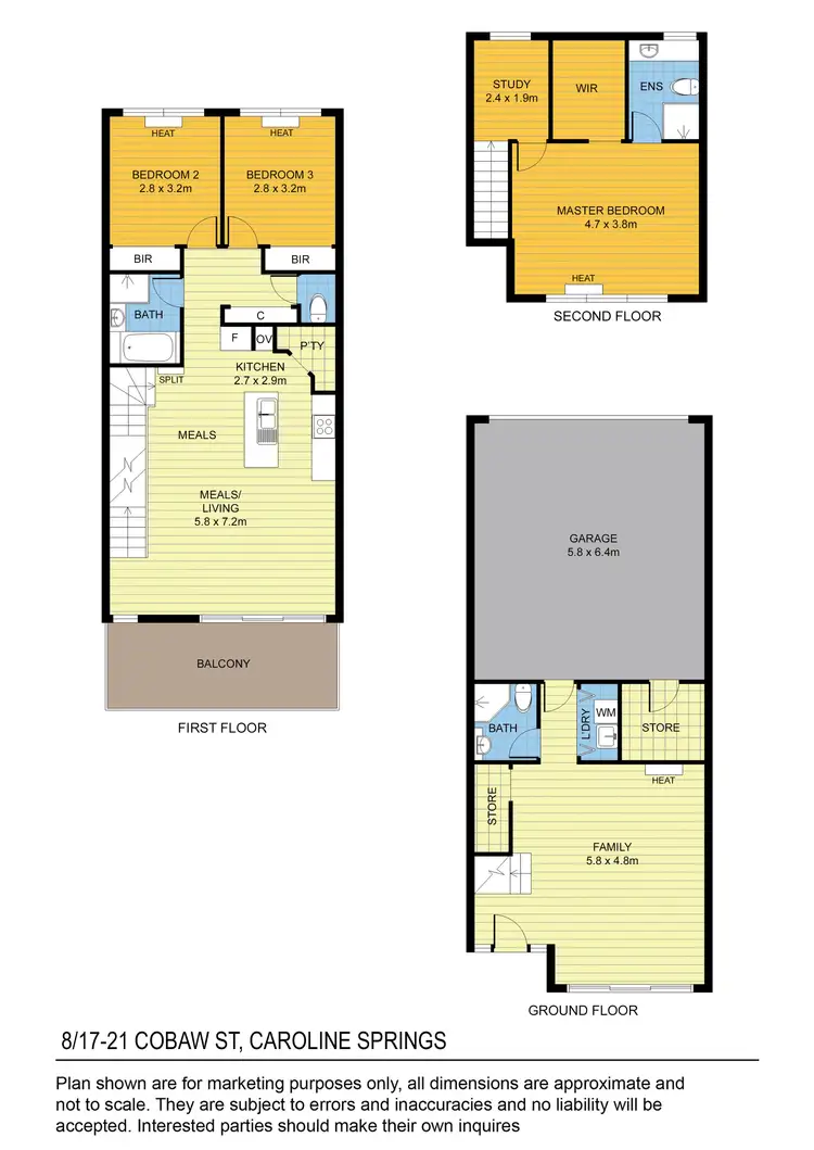 Floorplan of Homely townhouse listing, 8/17-21 Cobaw Circuit, Caroline Springs VIC 3023