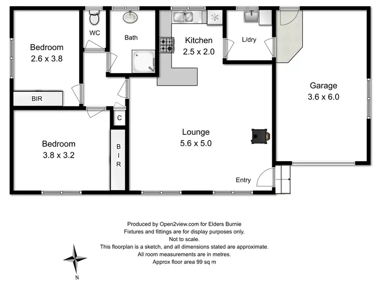 Floorplan of Homely unit listing, 2/14 Atkins Drive, Romaine TAS 7320