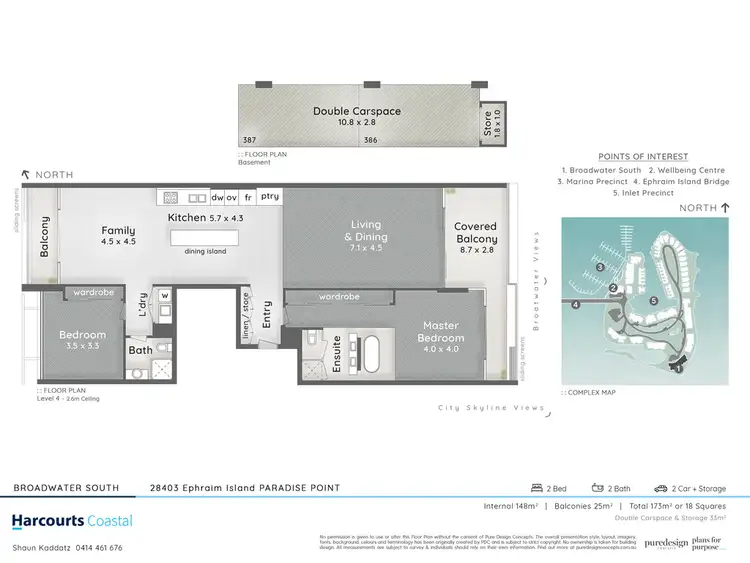 Floorplan of Homely apartment listing, 28403 Ephraim Island, Paradise Point QLD 4216