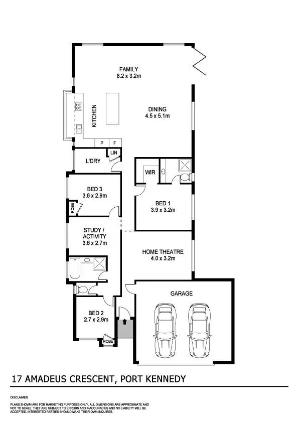 Floorplan of Homely house listing, 17 Amadeus Crescent, Port Kennedy WA 6172