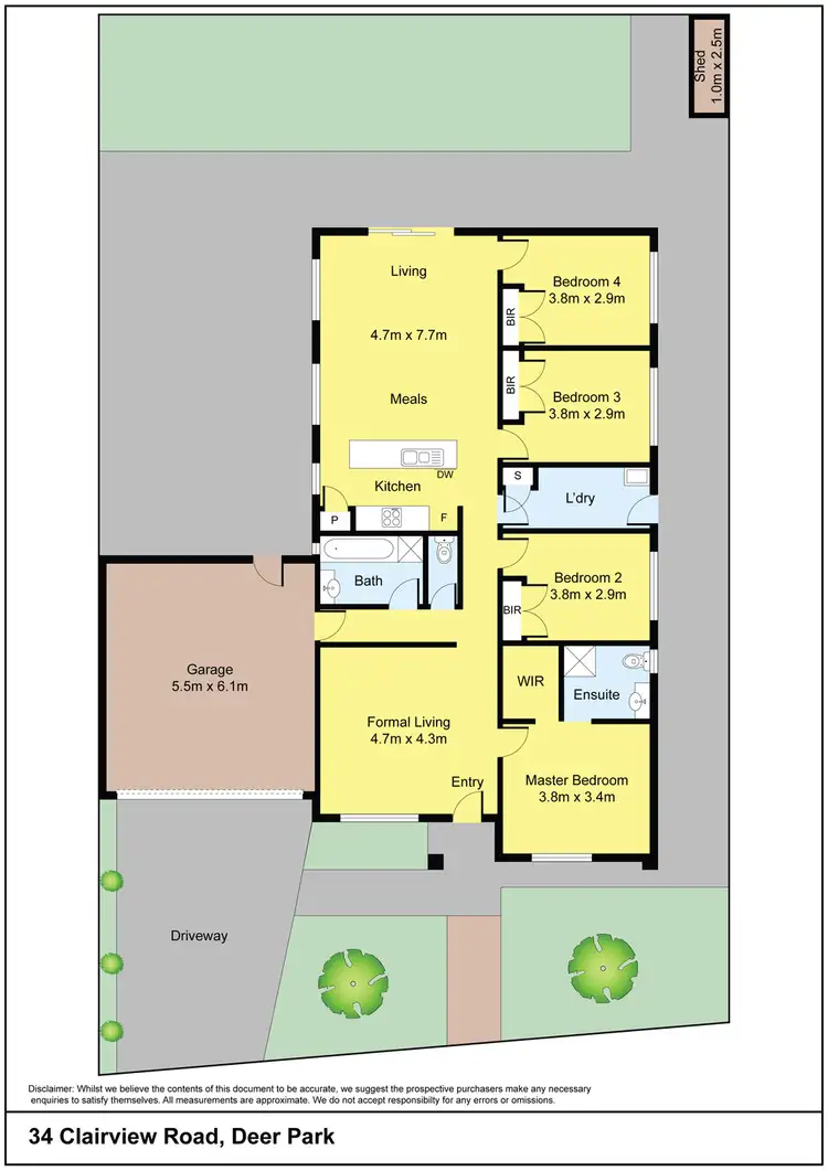 Floorplan of Homely house listing, 34 Clairview Road, Deer Park VIC 3023
