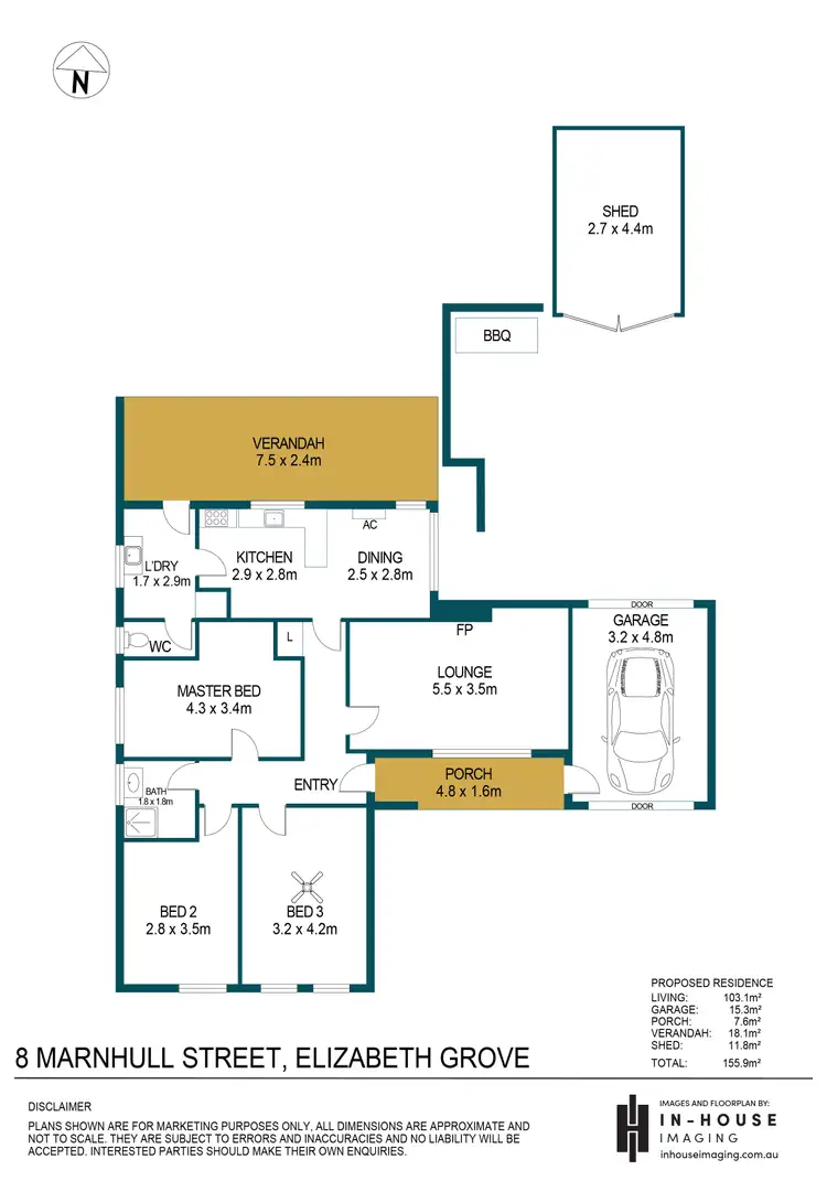Floorplan of Homely house listing, 8 Marnhull Street, Elizabeth Grove SA 5112