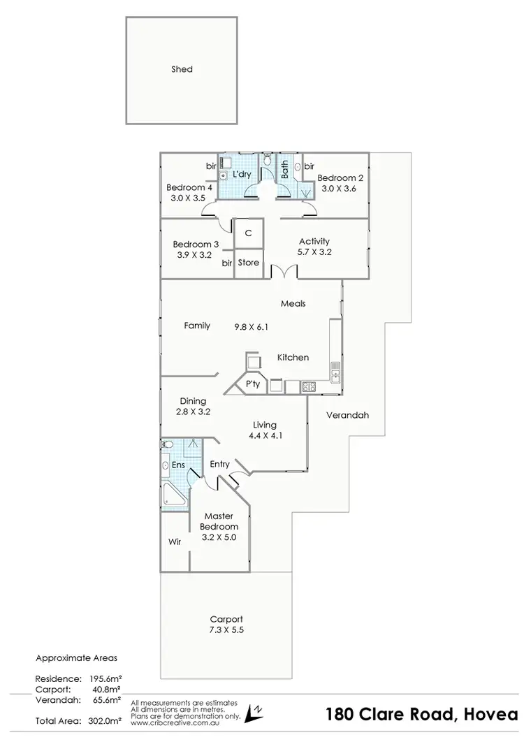 Floorplan of Homely house listing, 180 Clare Road, Hovea WA 6071