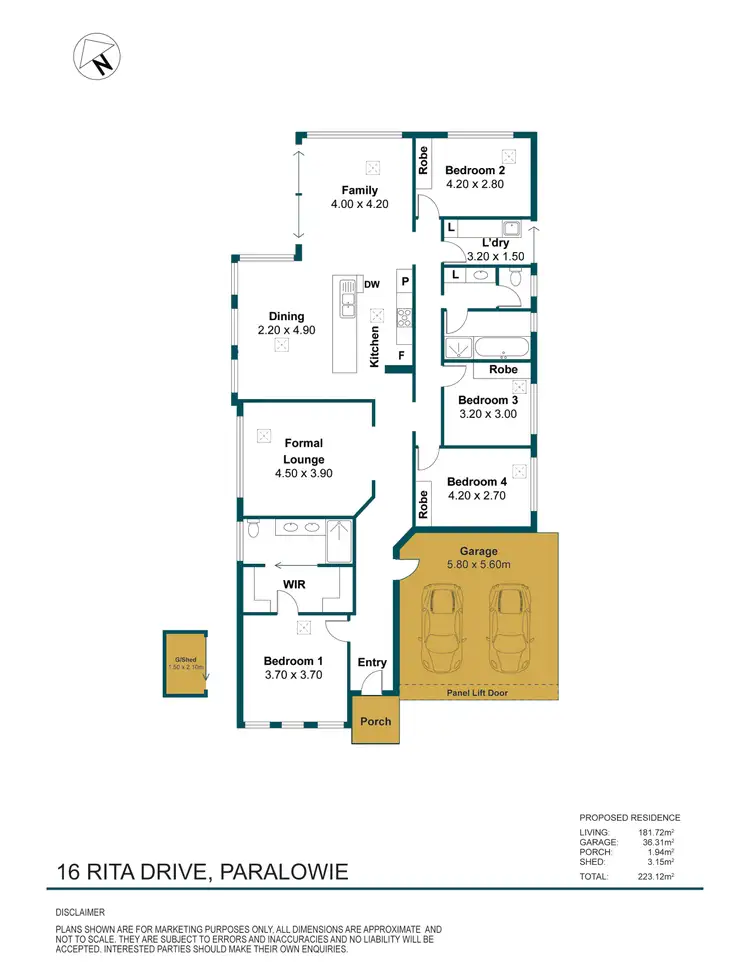 Floorplan of Homely house listing, 16 Rita Drive, Paralowie SA 5108