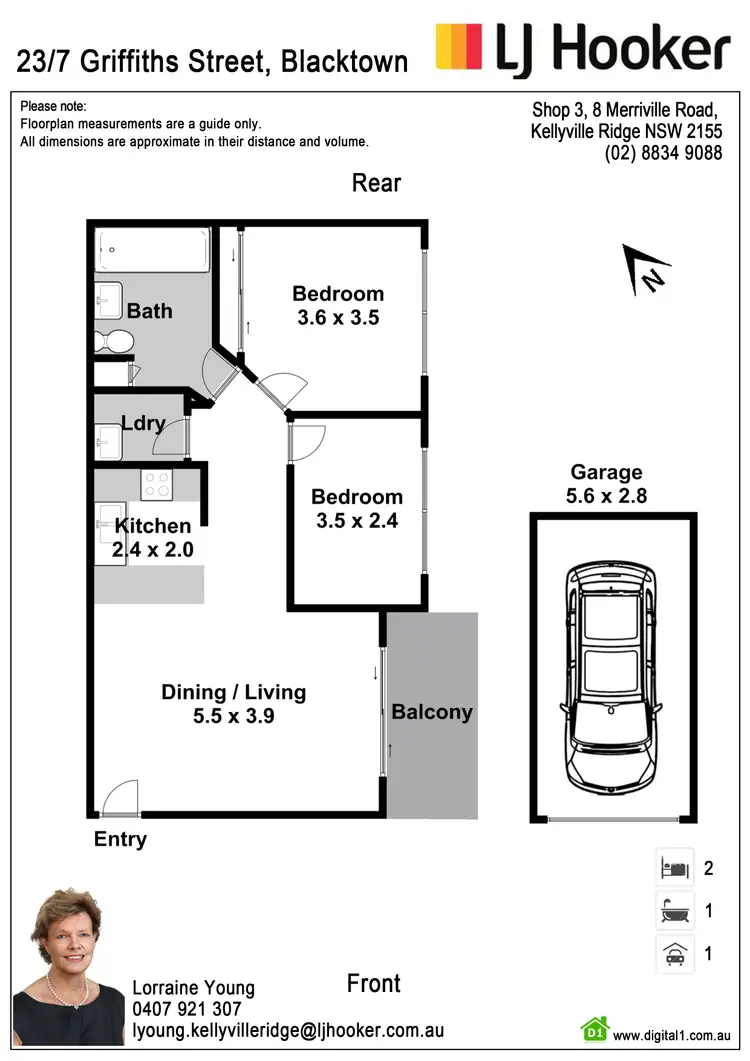 Floorplan of Homely unit listing, 23/7 Griffiths Street, Blacktown NSW 2148