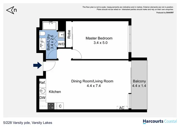 Floorplan of Homely unit listing, 5/228 Varsity Parade, Varsity Lakes QLD 4227