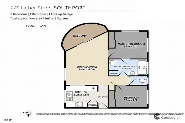 Floorplan of Homely apartment listing, 2/7 Lather Street, Southport QLD 4215