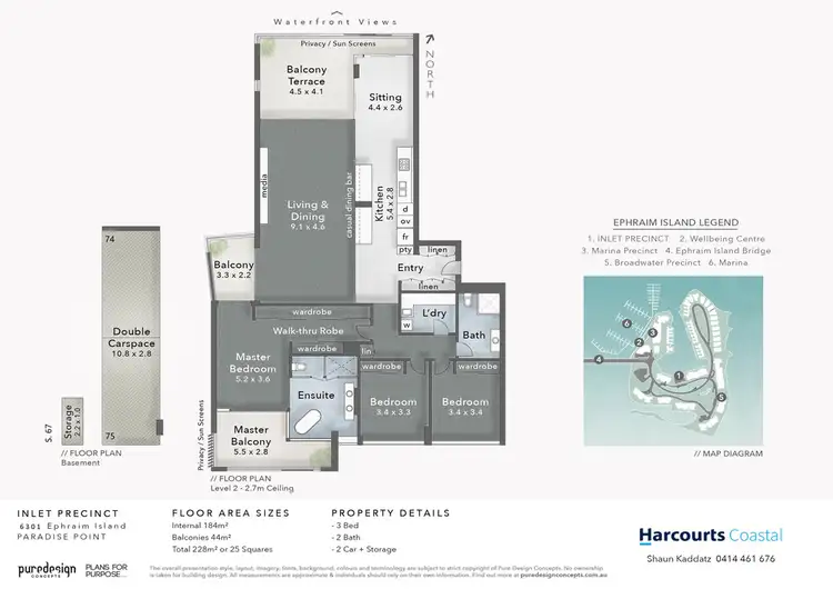 Floorplan of Homely apartment listing, 6301 Ephraim Island, Paradise Point QLD 4216