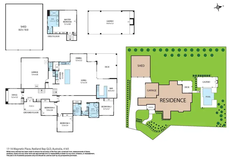 Floorplan of Homely house listing, 17-19 Magnetic Place, Redland Bay QLD 4165