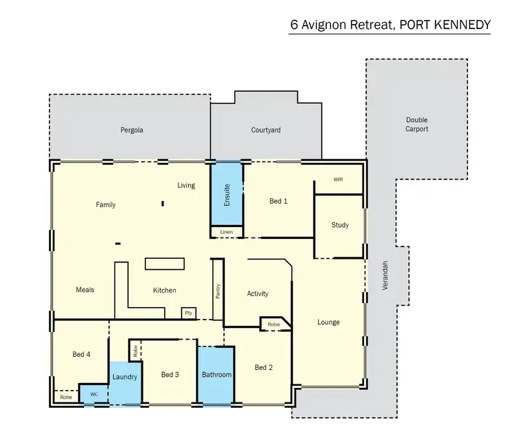 Floorplan of Homely house listing, 6 Avignon Retreat, Port Kennedy WA 6172
