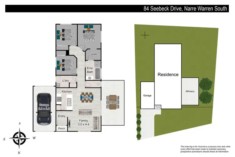 Floorplan of Homely house listing, 84 Seebeck Drive, Narre Warren South VIC 3805