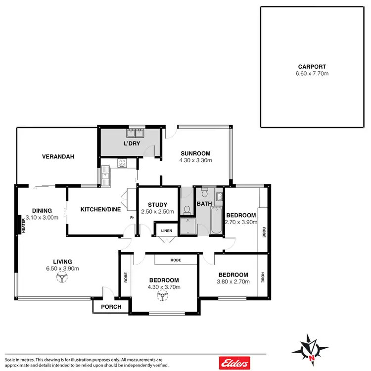 Floorplan of Homely house listing, 107 NORTH TERRACE, Port Elliot SA 5212