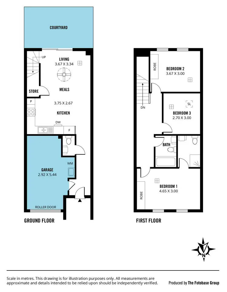 Floorplan of Homely townhouse listing, 5/47 Victoria Parade, Mawson Lakes SA 5095