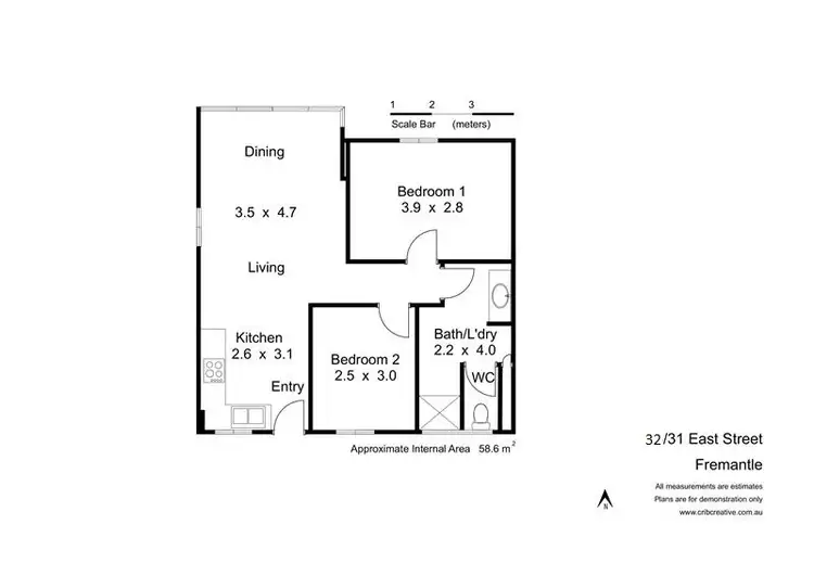 Floorplan of Homely house listing, 32/31 East Street, Fremantle WA 6160