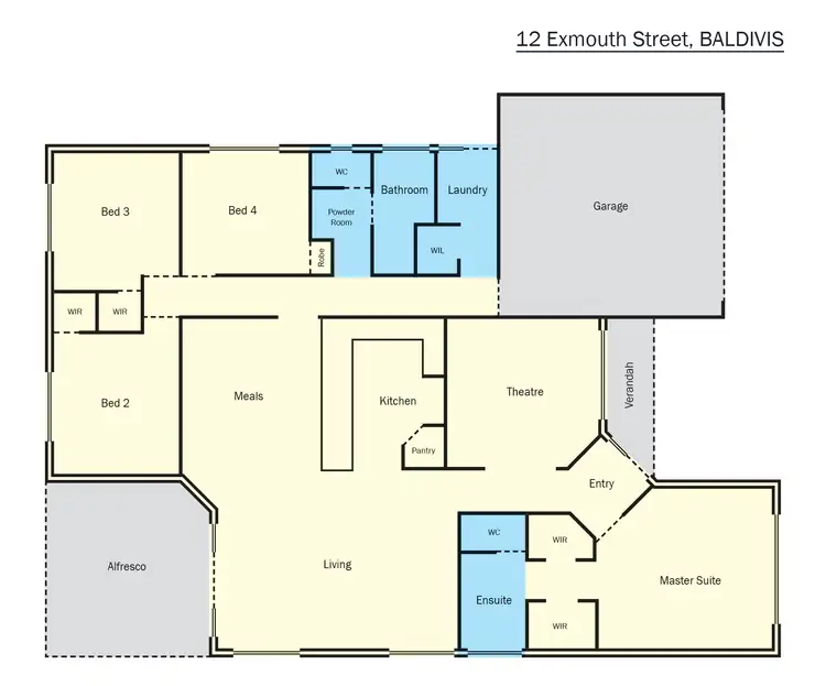 Floorplan of Homely house listing, 12 Exmouth Street, Baldivis WA 6171