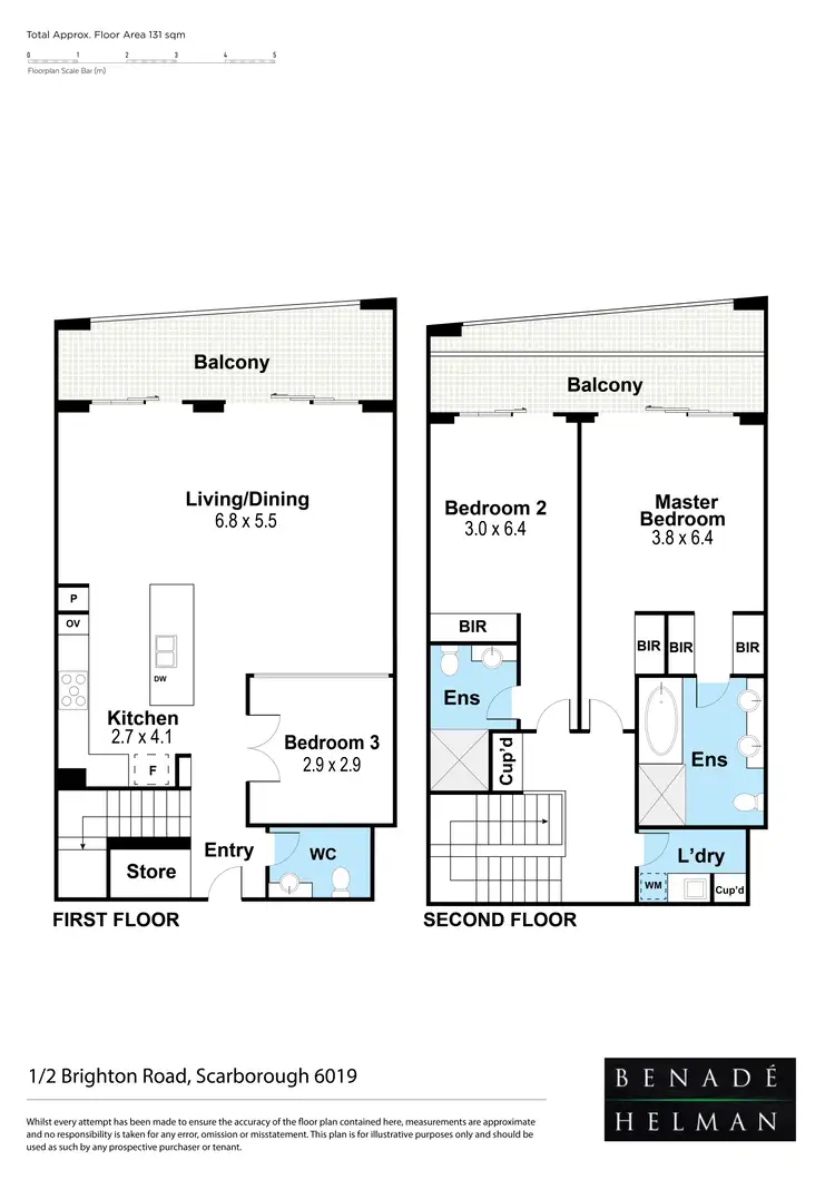 Floorplan of Homely apartment listing, 1/2 Brighton Road, Scarborough WA 6019