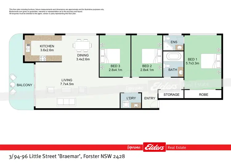 Floorplan of Homely unit listing, 3 / 94-96 Little Street 'Braemar', Forster NSW 2428