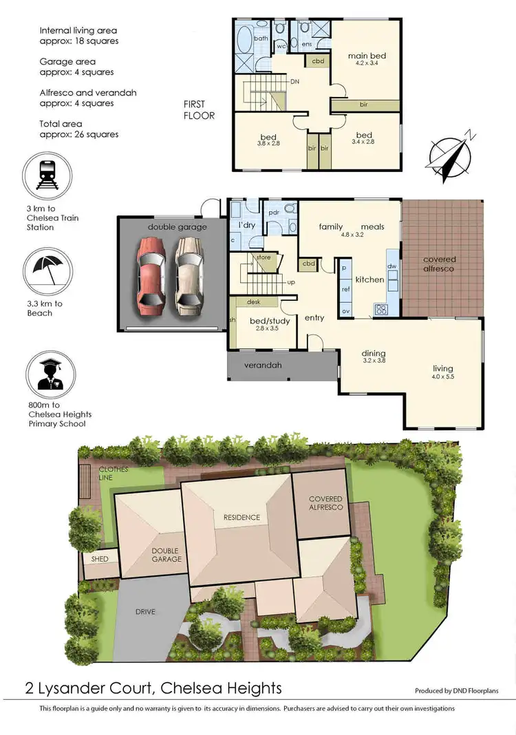 Floorplan of Homely house listing, 2 Lysander Court, Chelsea Heights VIC 3196