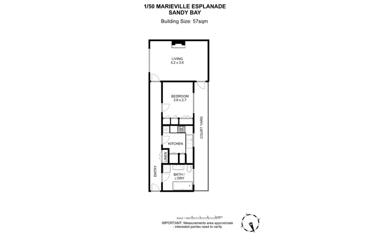 Floorplan of Homely house listing, 1/50 Marieville Esplanade, Sandy Bay TAS 7005