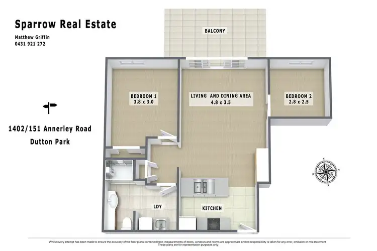 Floorplan of Homely unit listing, 1402/151 Annerley Road, Dutton Park QLD 4102