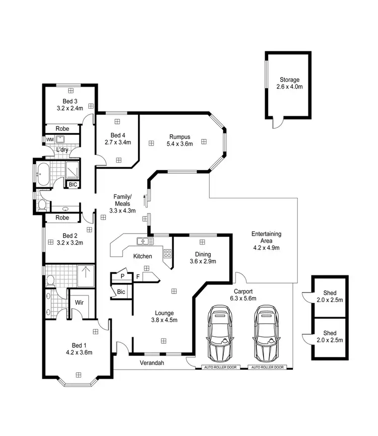 Floorplan of Homely house listing, 4 Best Close, Woodcroft SA 5162