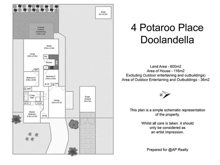 Floorplan of Homely house listing, 4 Potoroo Place, Doolandella QLD 4077