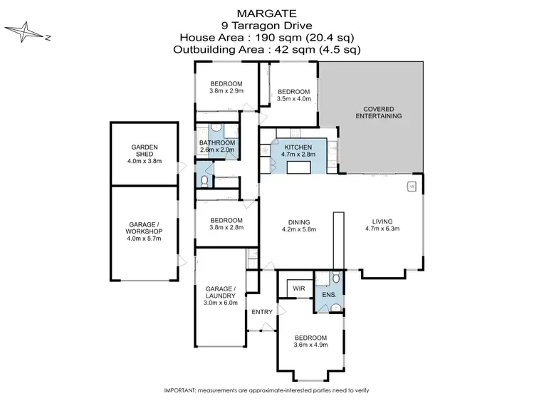Floorplan of Homely house listing, 9 Tarragon Drive, Margate TAS 7054