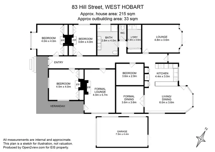 Floorplan of Homely house listing, 83 Hill Street, West Hobart TAS 7000