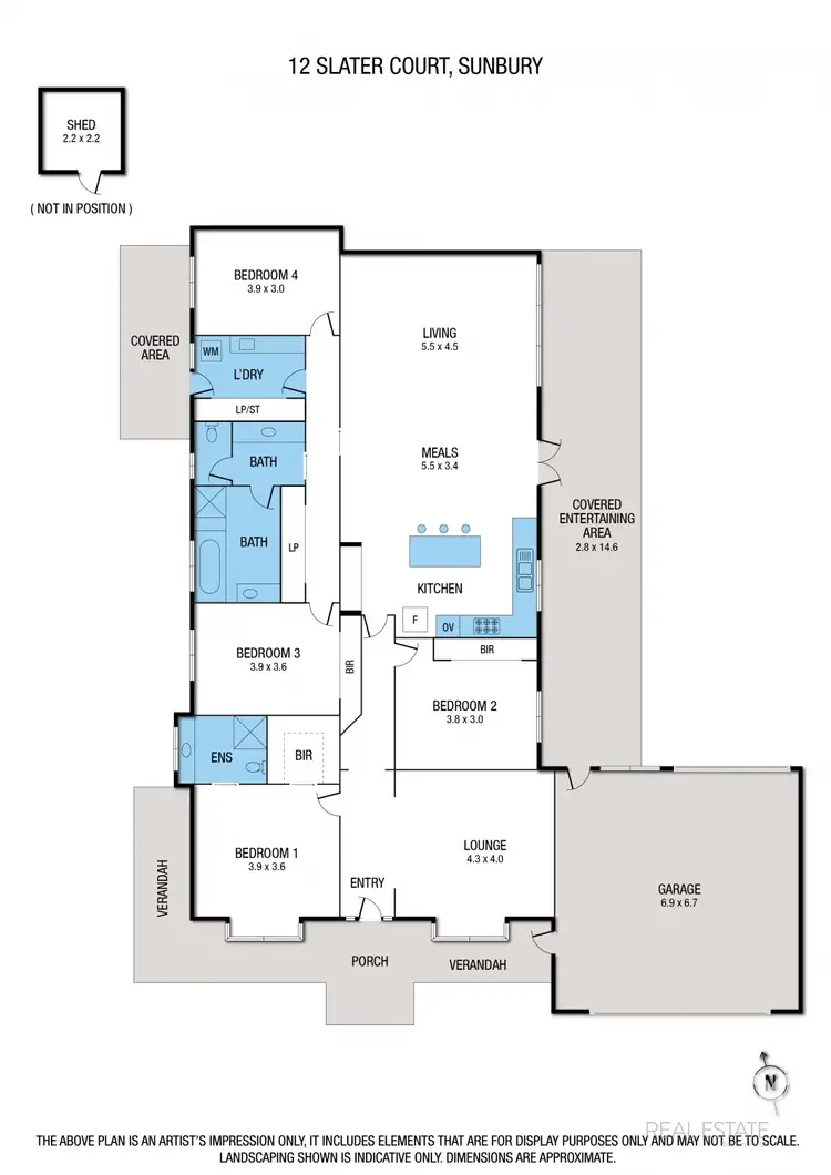 Floorplan of Homely house listing, 12 Slater Court, Sunbury VIC 3429