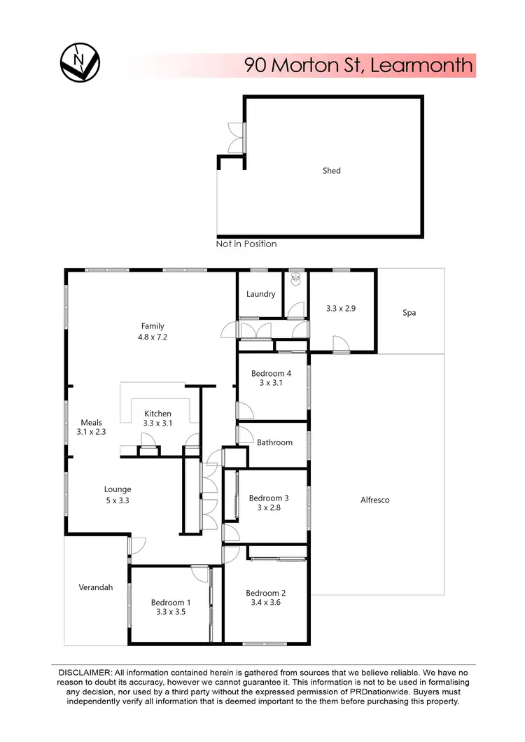 Floorplan of Homely house listing, 90 Morton Street, Learmonth VIC 3352