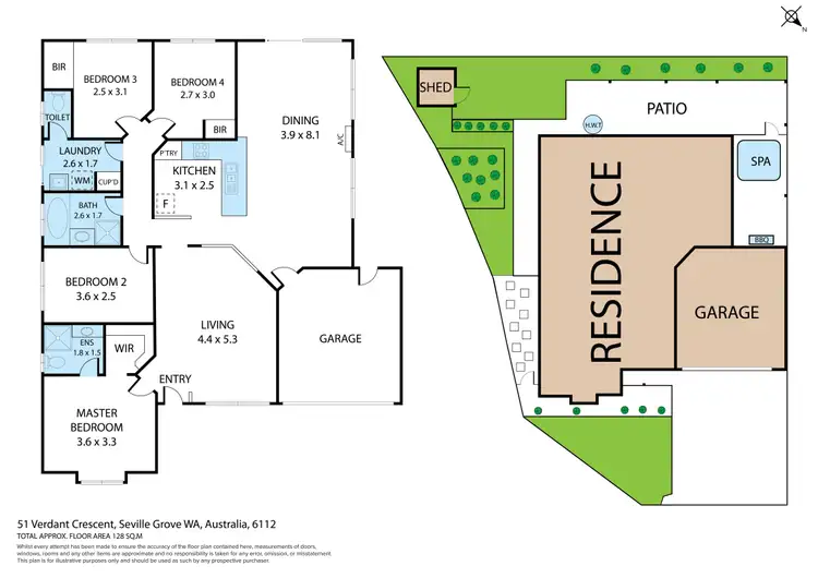 Floorplan of Homely house listing, 51 Verdant Crescent, Seville Grove WA 6112
