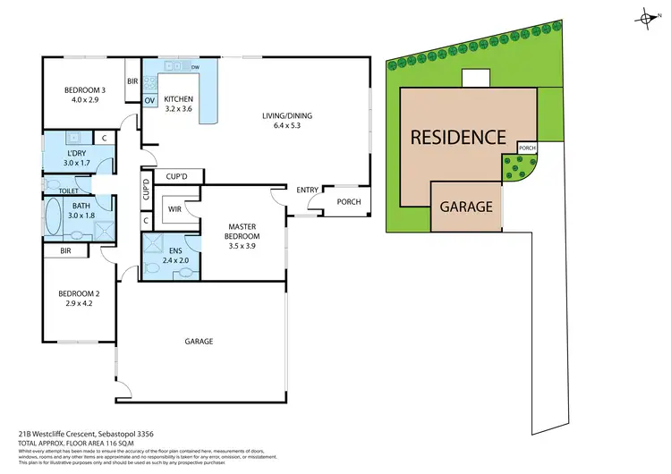 Floorplan of Homely house listing, 21B Westcliffe Crescent, Sebastopol VIC 3356