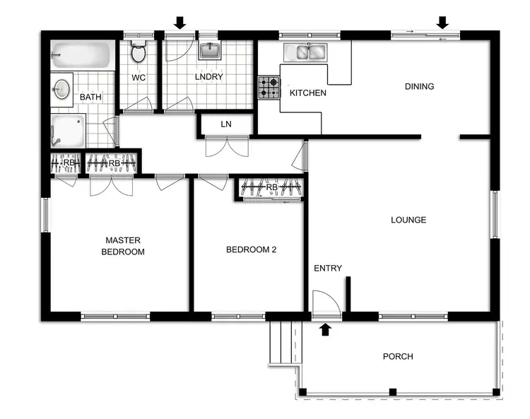Floorplan of Homely townhouse listing, 1/2 Lazarus Crescent, Queanbeyan NSW 2620