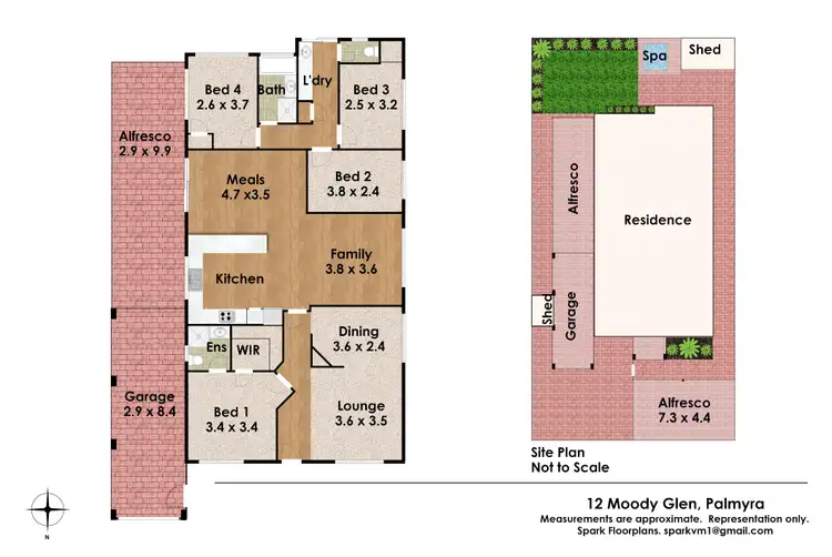 Floorplan of Homely house listing, 12 Moody Glen, Palmyra WA 6157