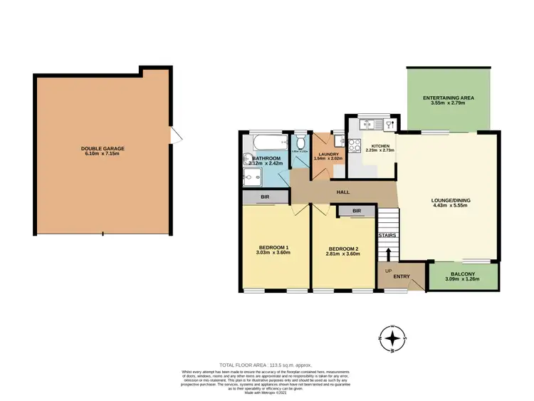 Floorplan of Homely townhouse listing, 3/9-11 Clive Avenue, Warrawong NSW 2502