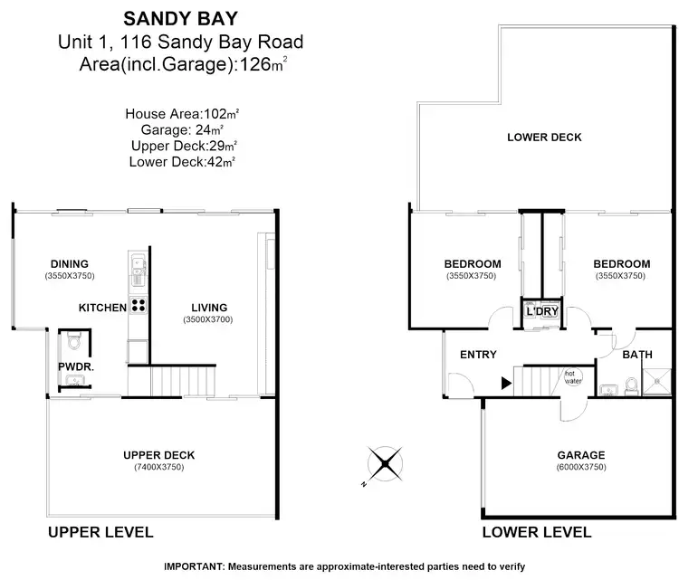 Floorplan of Homely unit listing, 1/116 Sandy Bay Road, Sandy Bay TAS 7005